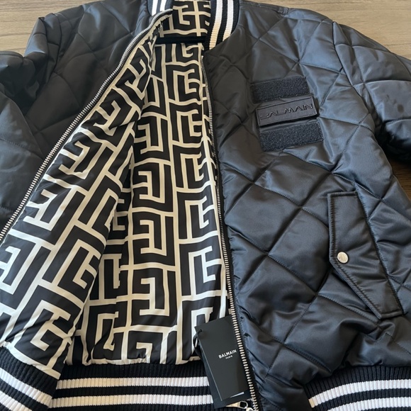 Balmain reversable quilted bomber jacket - Picture 7 of 14